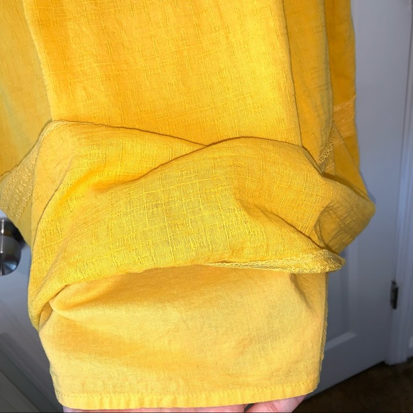 Chelsea & Violet Boho Mustard Yellow Dress Lace S - Picture 7 of 10